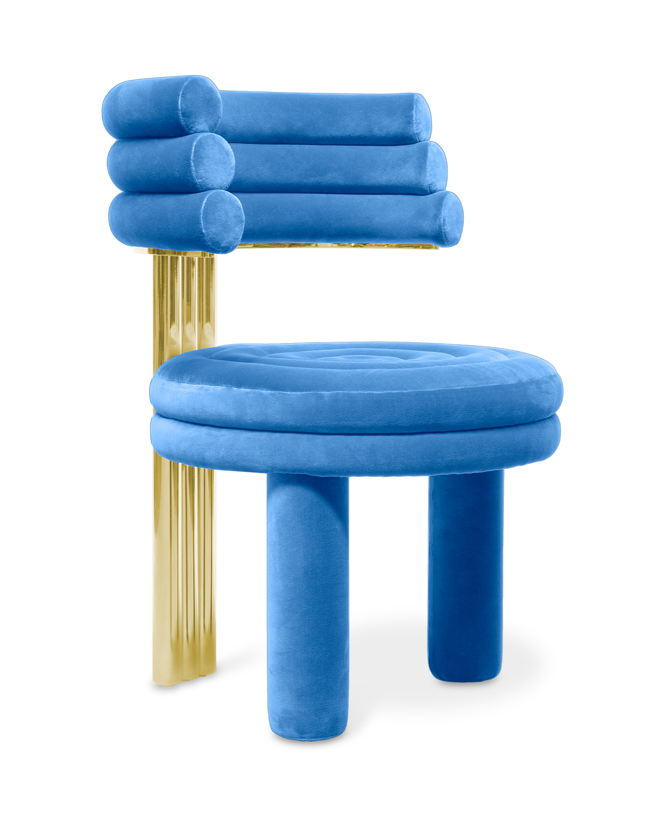 Niebieskie krzesło jadalniane Kerr