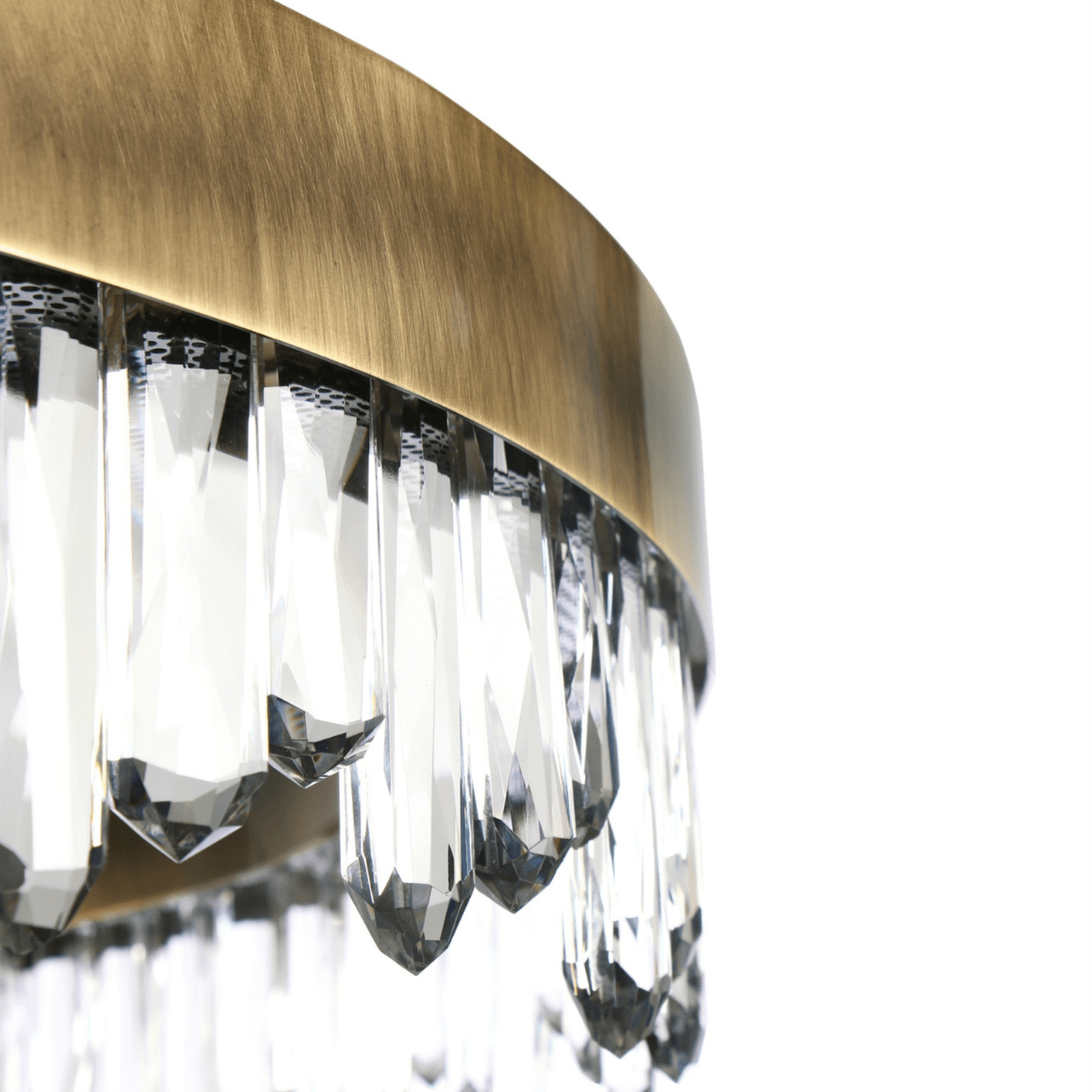 Lampa wisząca mosiężna płynąca