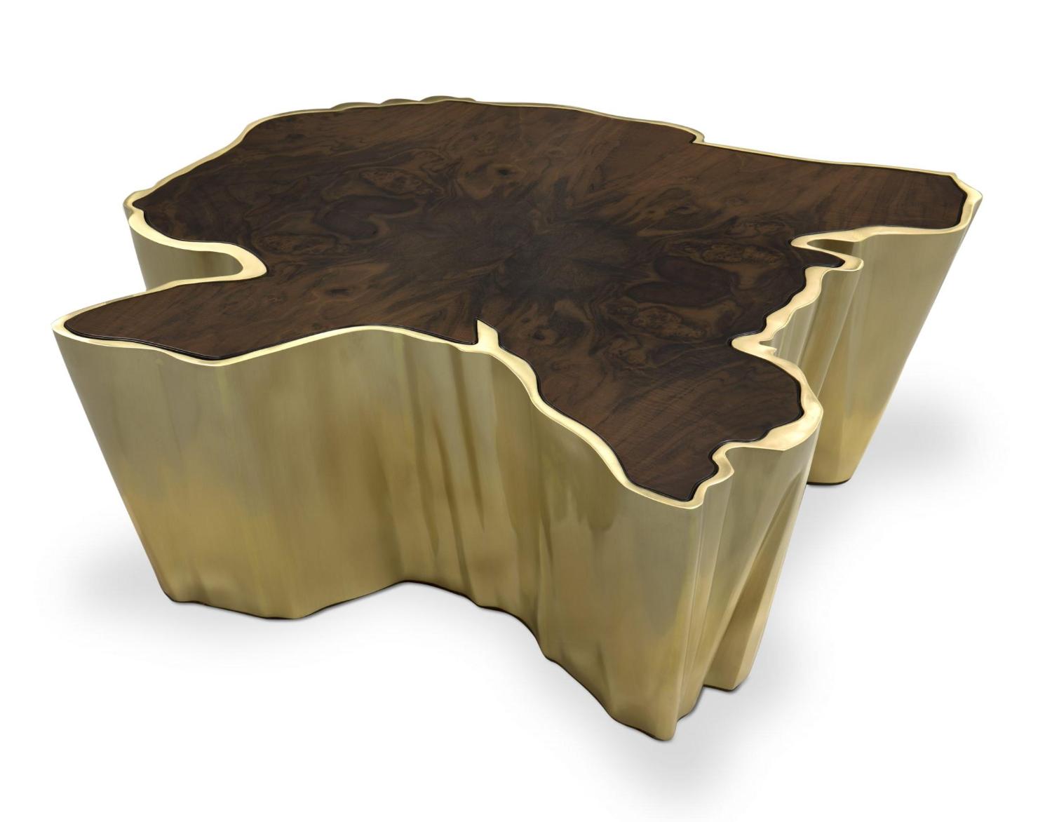 Stolik kawowy z naturalną krawędzią