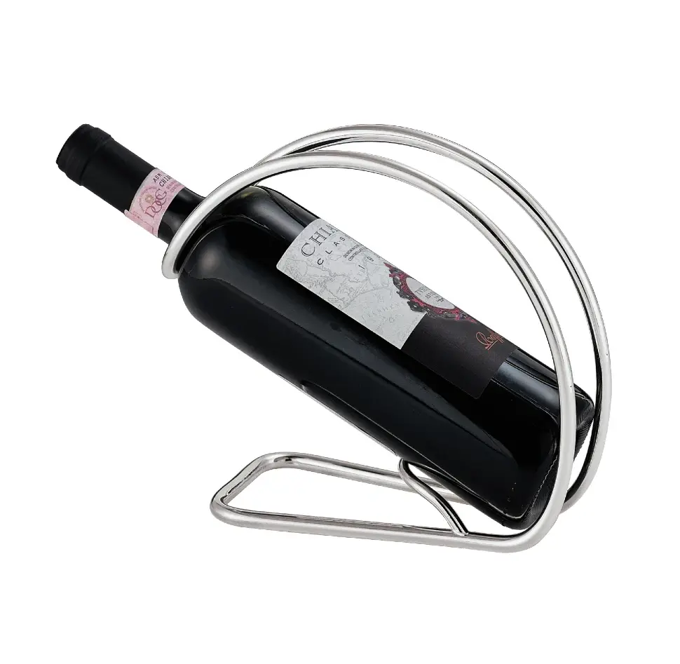 Uchwyt na butelkę wina posrebrzany