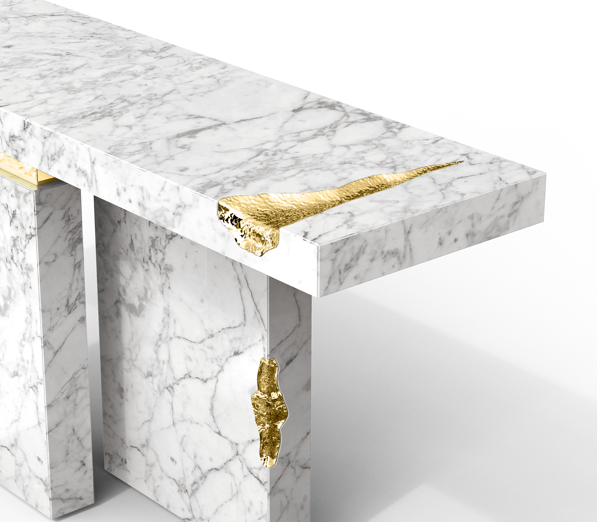 Konsola Dominion z marmuru Carrara