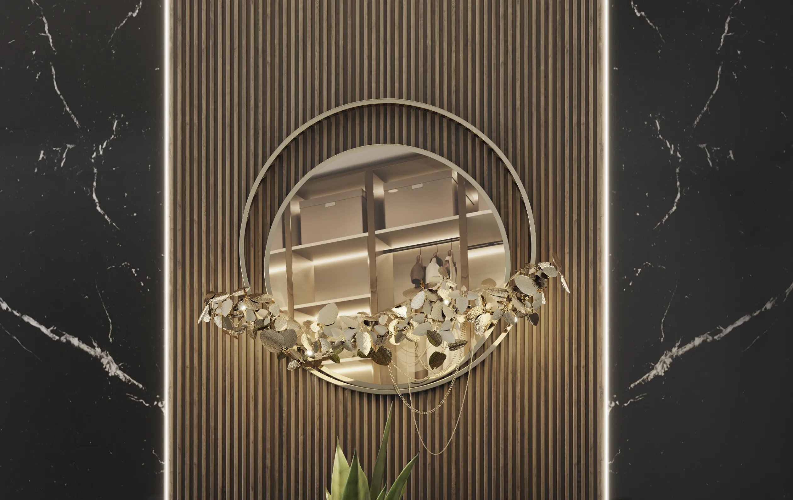 Lustro Royal II z oświetleniem ściennym - 4