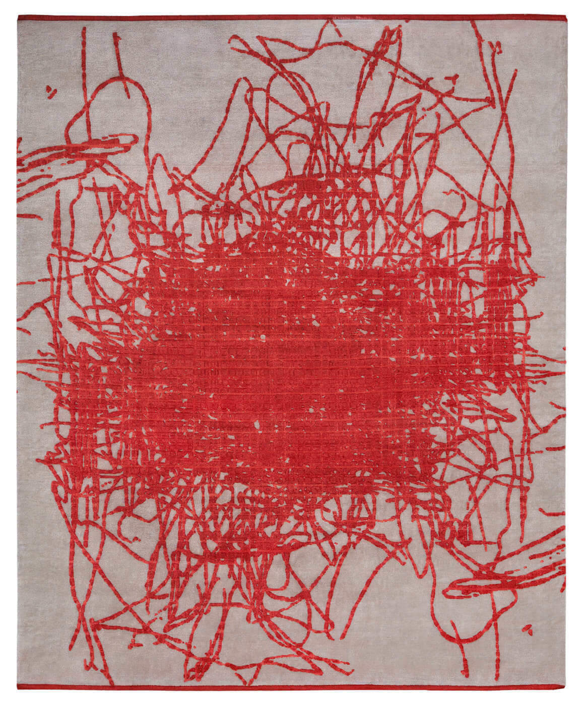 Dywan Grid Muted 2 Red | Rozmiar: 500 x 600 cm