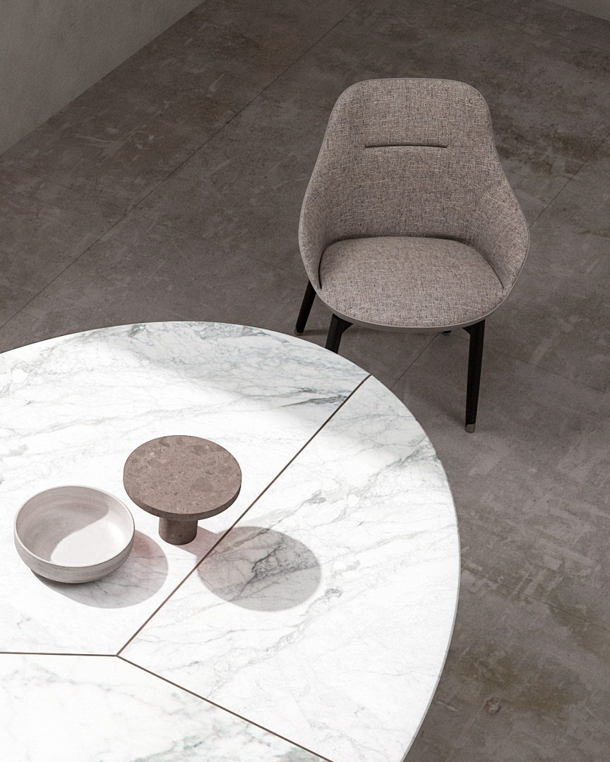 Tapicerowane krzesło z podłokietnikami Royal