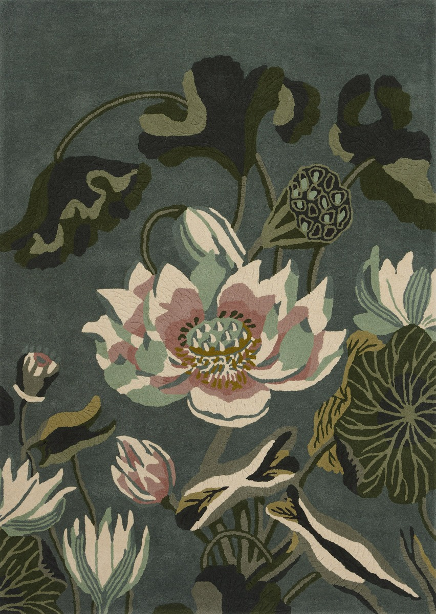 Dywan Waterlily Midnight Pond 38608 | Rozmiar: 200 x 280 cm