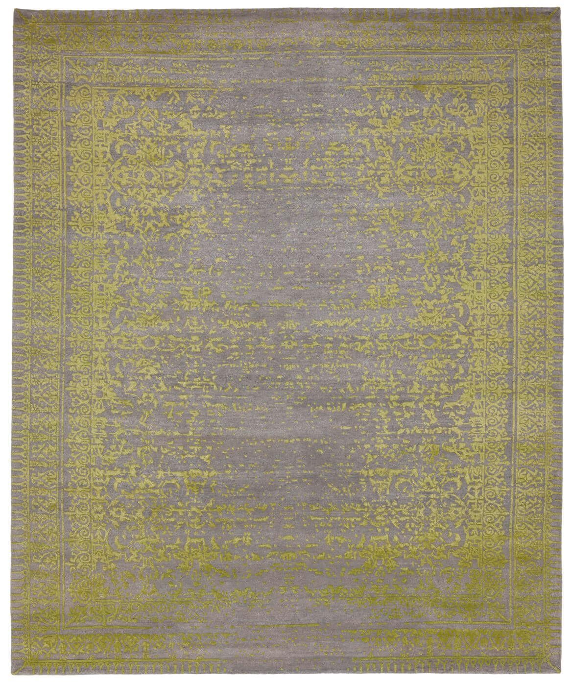 Dywan Ferrara Stomped Reverse Grey Yellow | Rozmiar: 350 × 450 cm