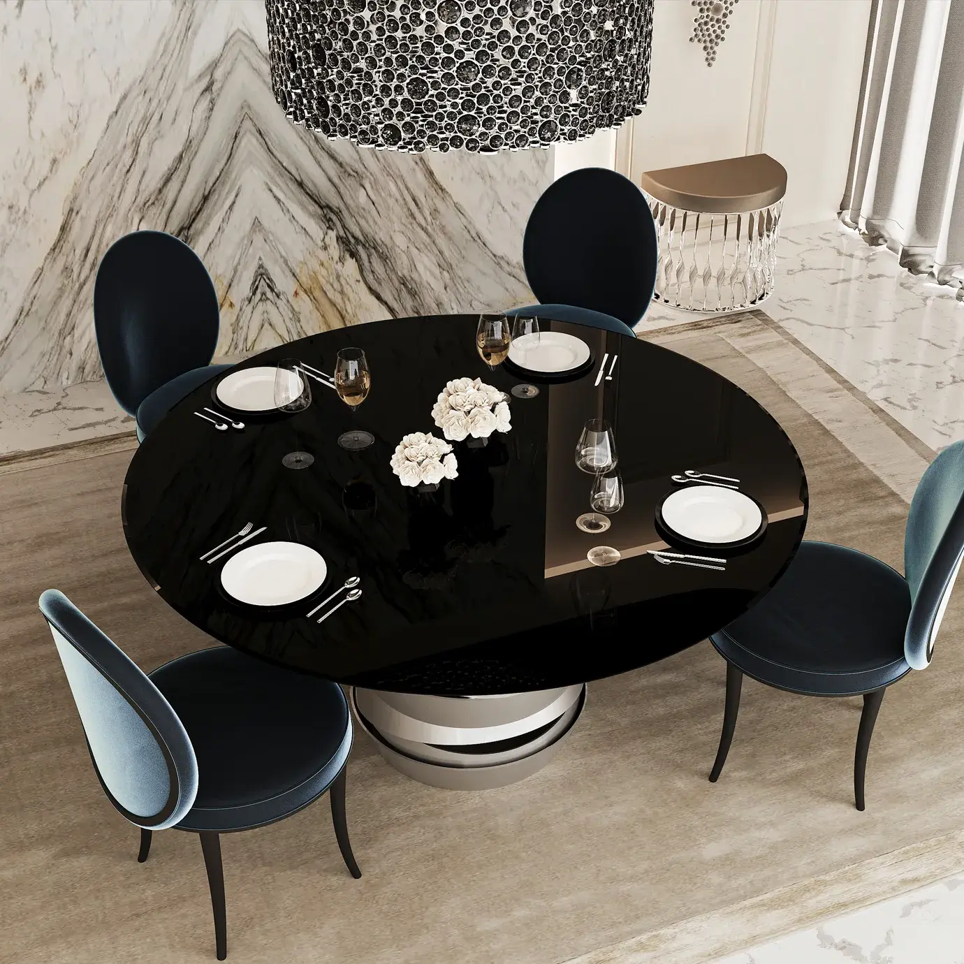 Krzesło jadalniane Mistral z tapicerowanym oparciem - 3