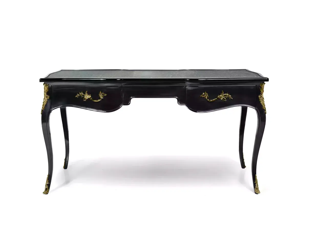 Biurko Ormolu z blatem z piór pawia