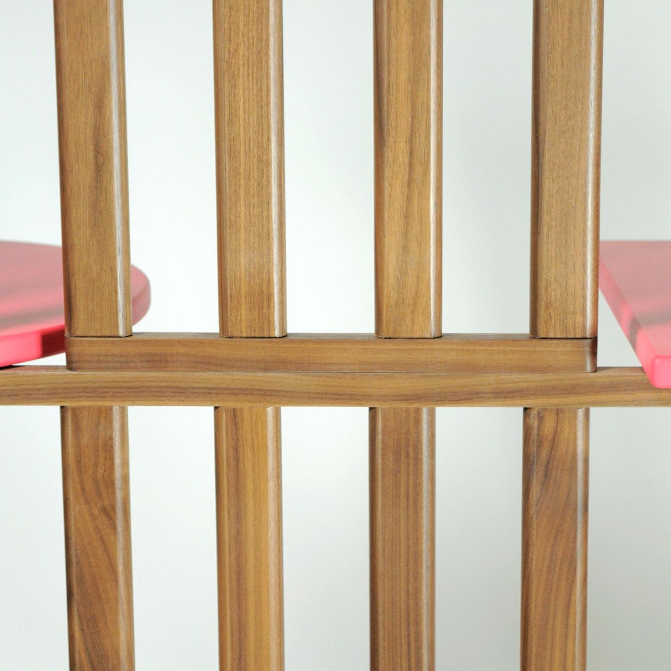 Różowy Czteropiętrowy Regał