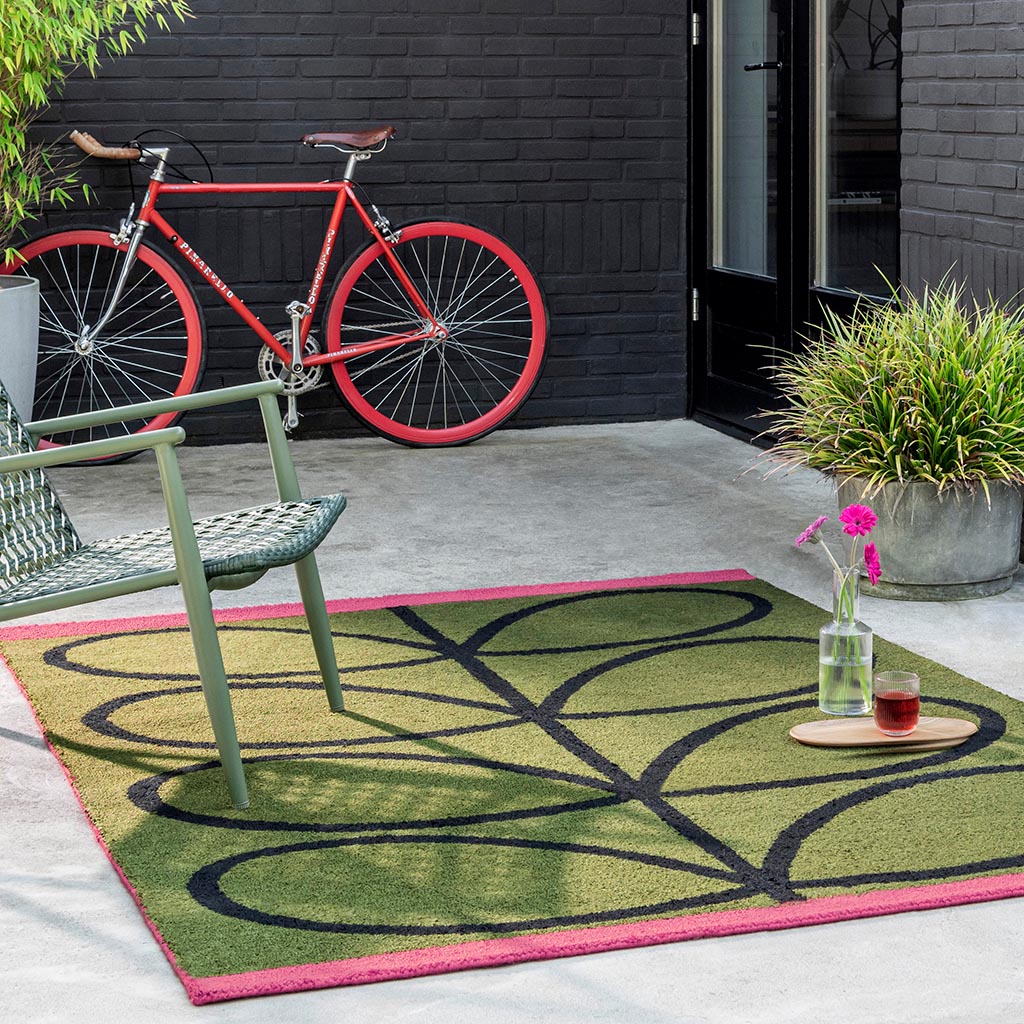 Dywan zewnętrzny Linear Stem Olive | Rozmiar: 250 x 350 cm
