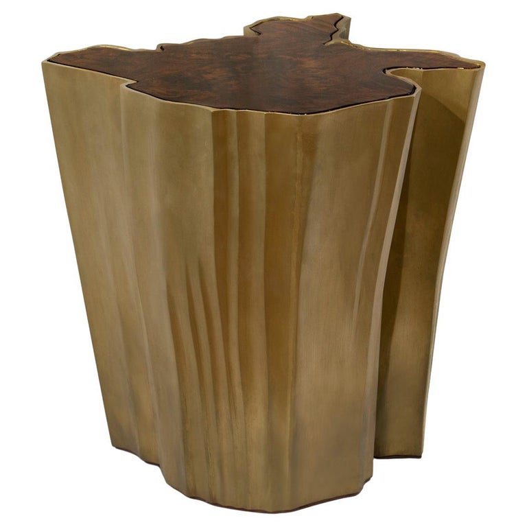 Stolik boczny z naturalną krawędzią duży