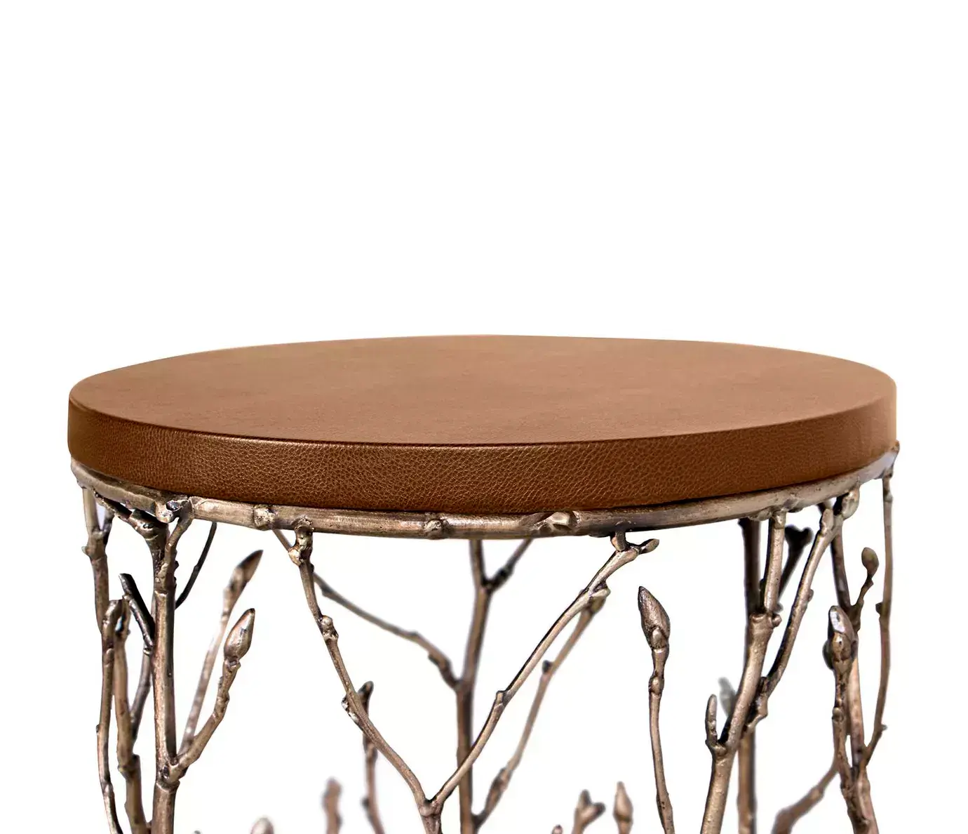 Stolik boczny Elowen z syntetycznej skóry