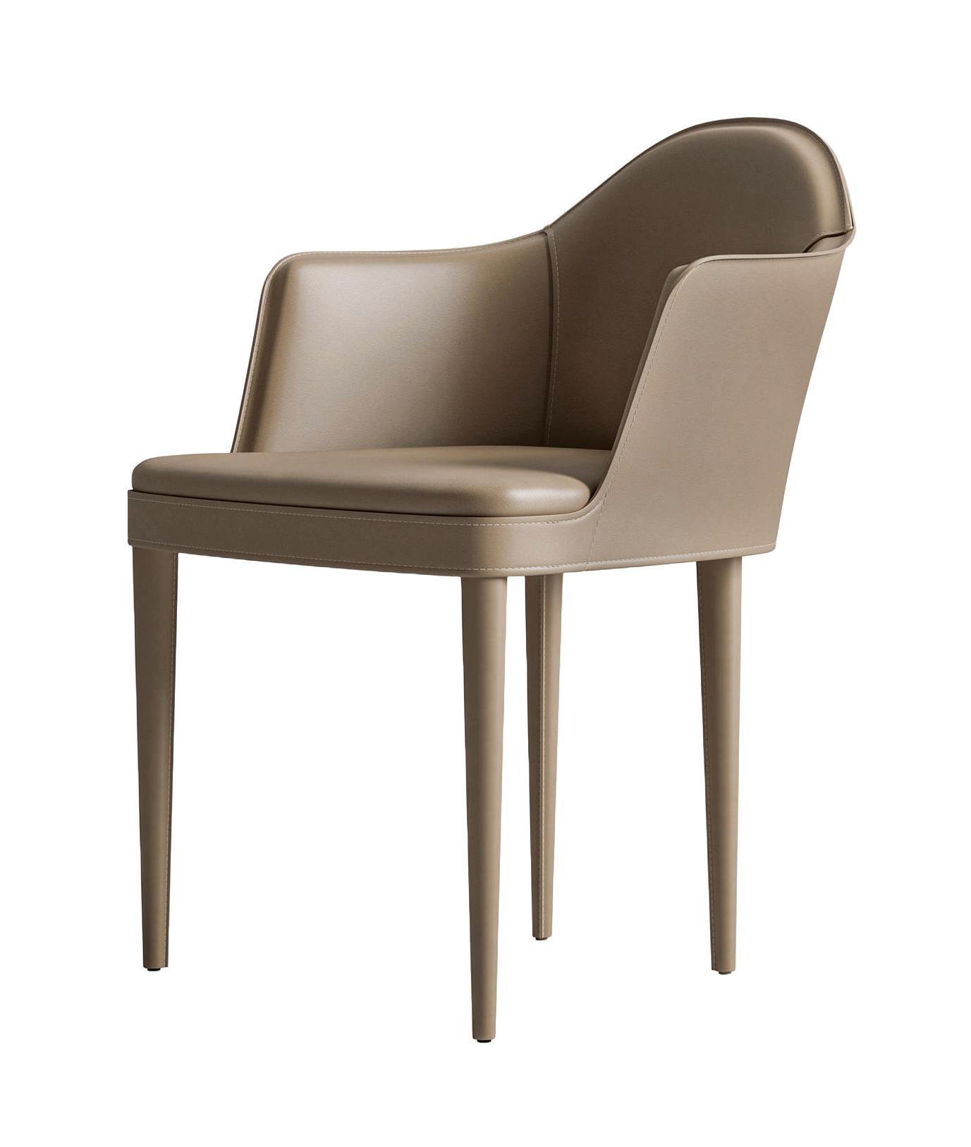 Skórzane krzesło z podłokietnikami