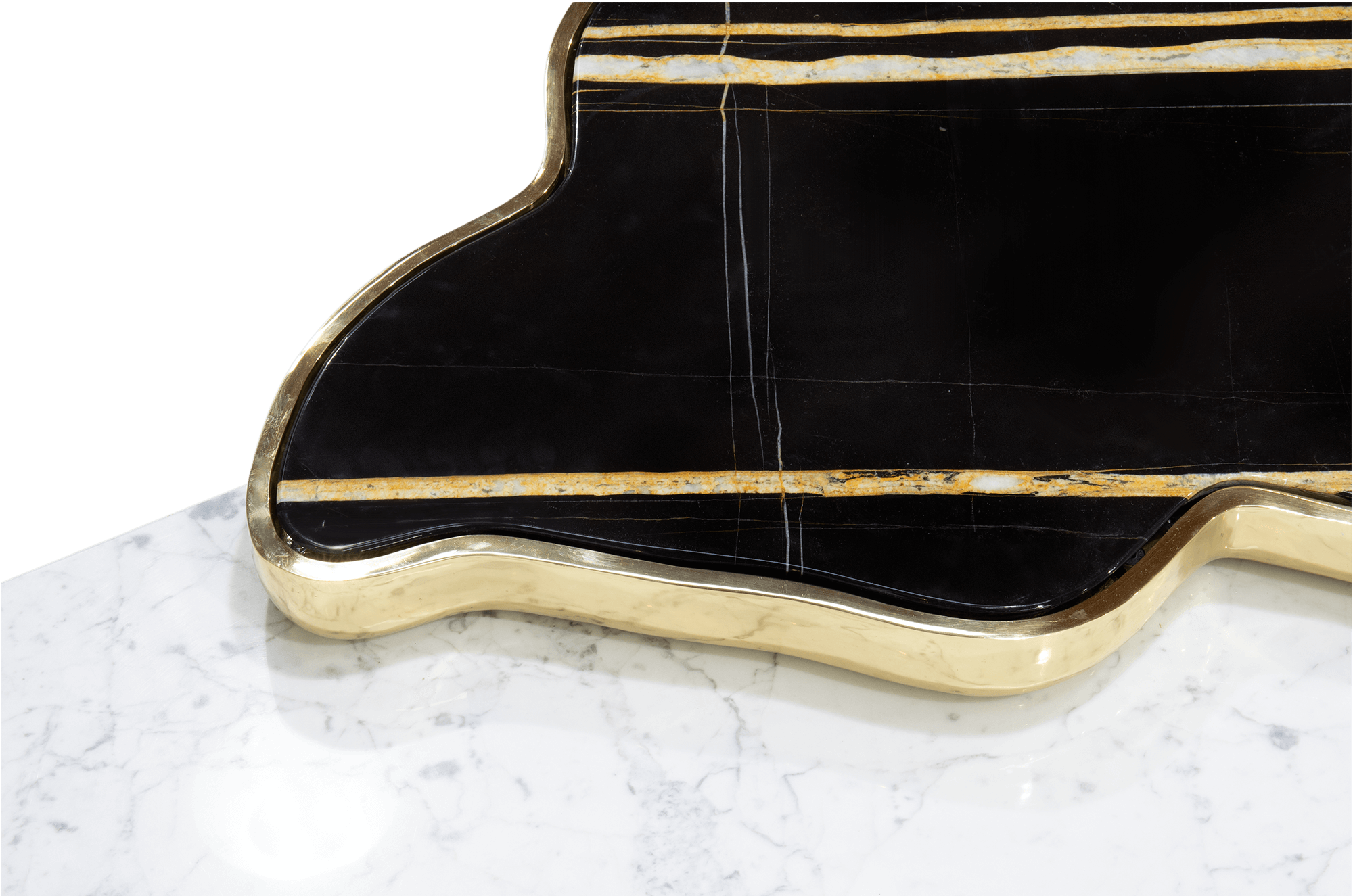 Stolik kawowy Valencia z hebanu i kości słoniowej