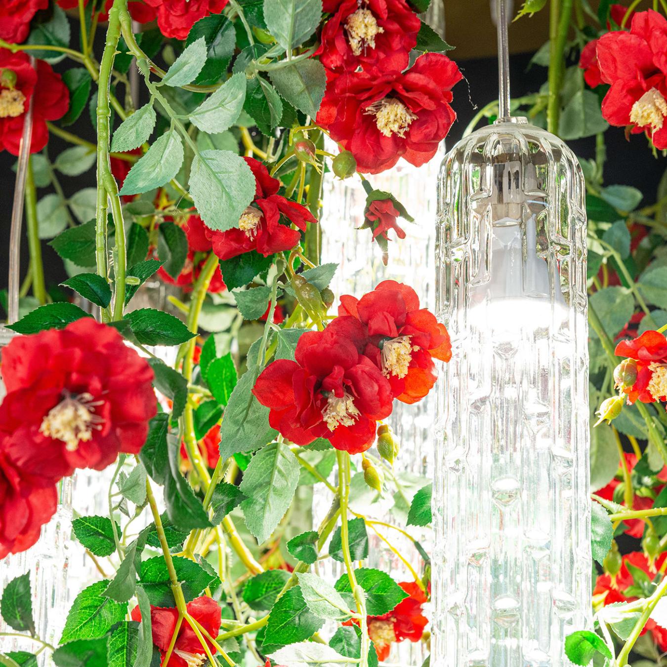 Duży żyrandol Wil Red Roses