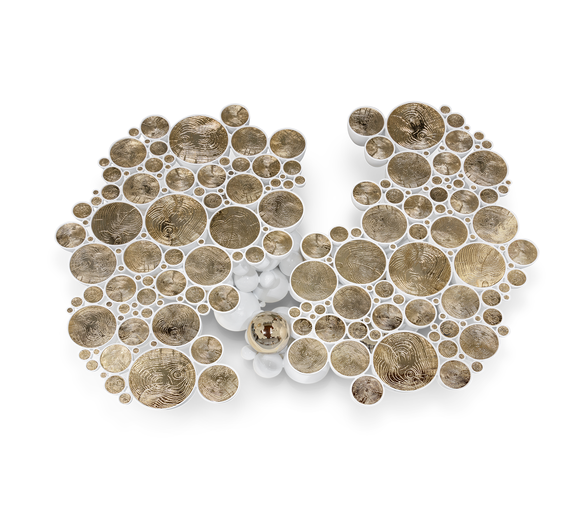 Biały stolik kawowy Orbit