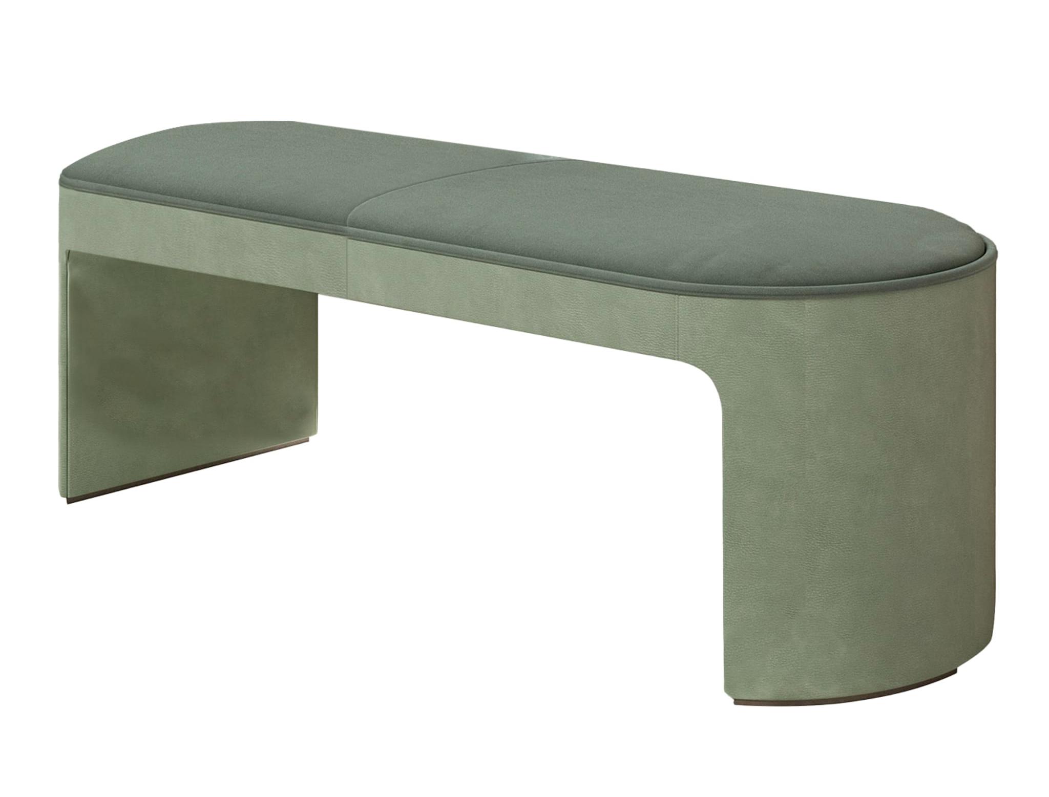 Ławka ze skóry i aksamitu