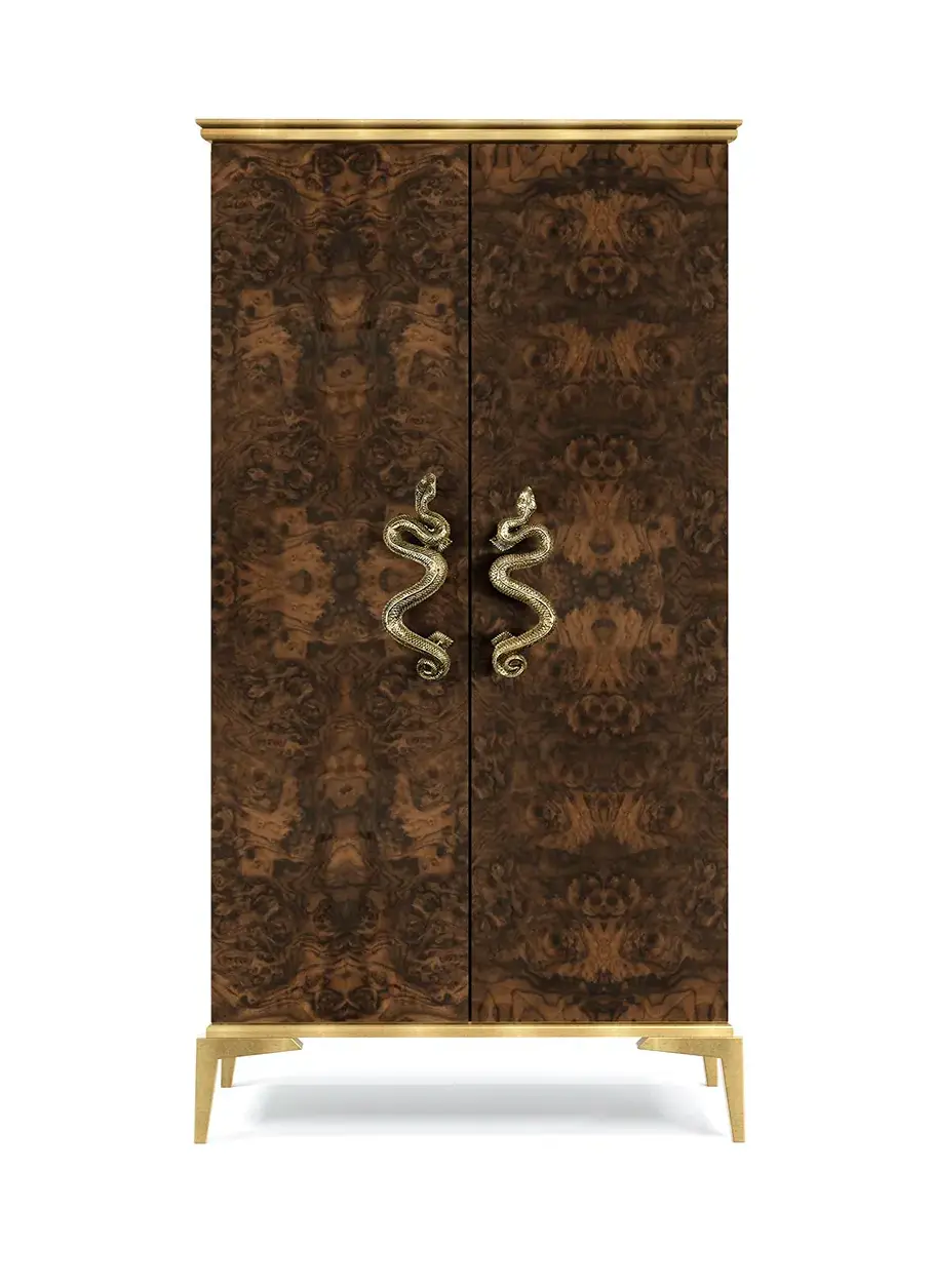 Szafka Nirvana z forniru korzenia orzecha