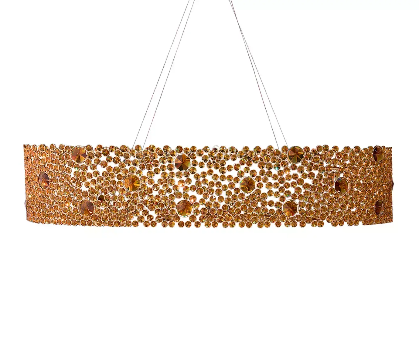 Żyrandol Eternelle Oval Bronze Glass