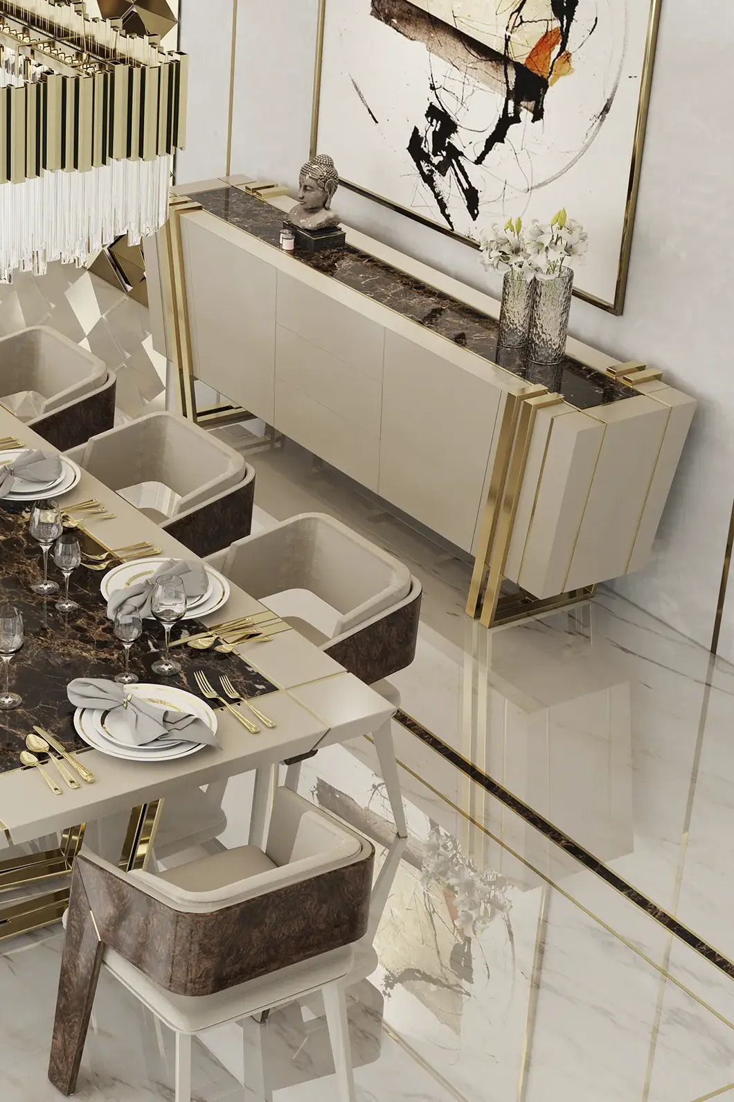 Kredens Ascend beżowy