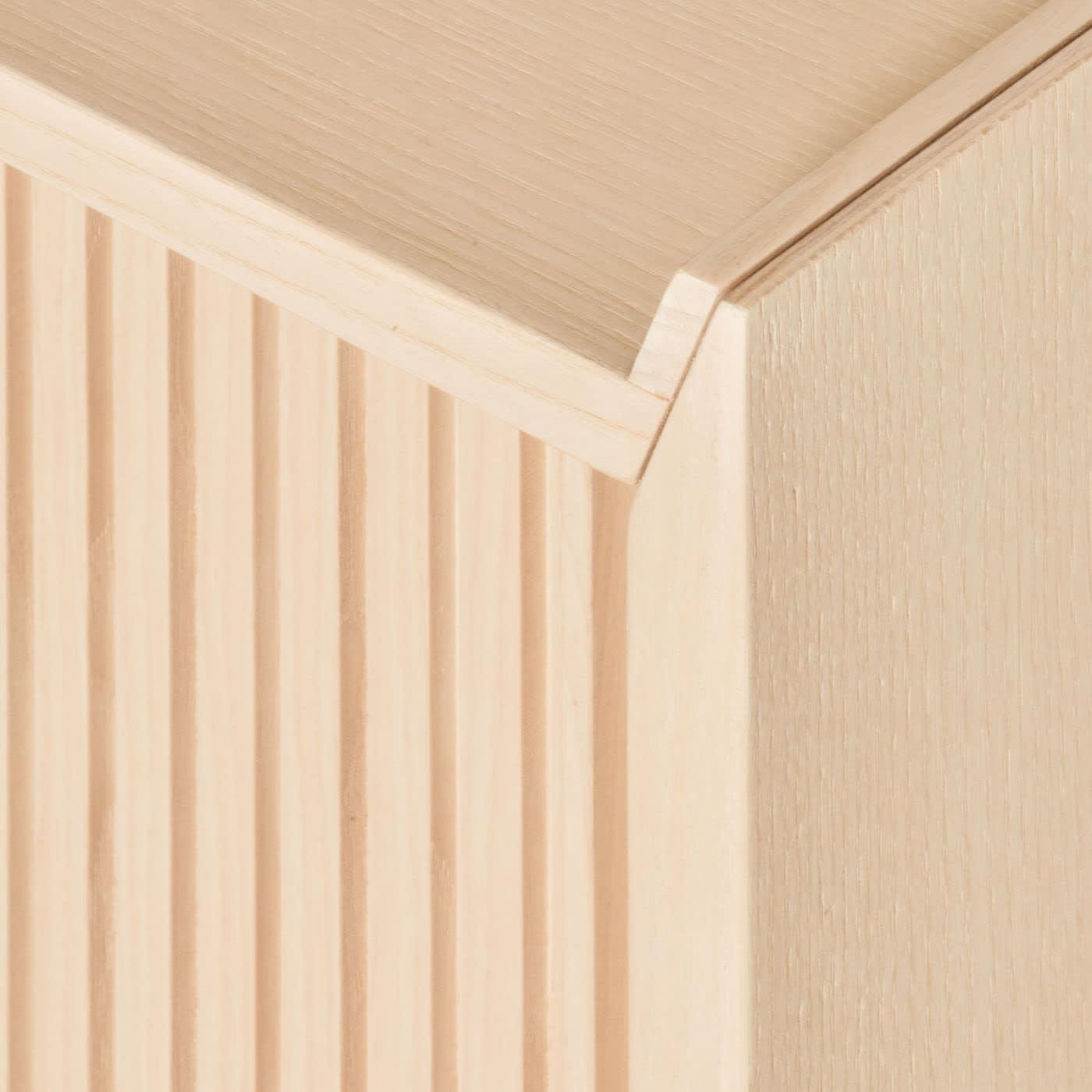 Wysoki naturalny kredens Sipario, 2-drzwiowy