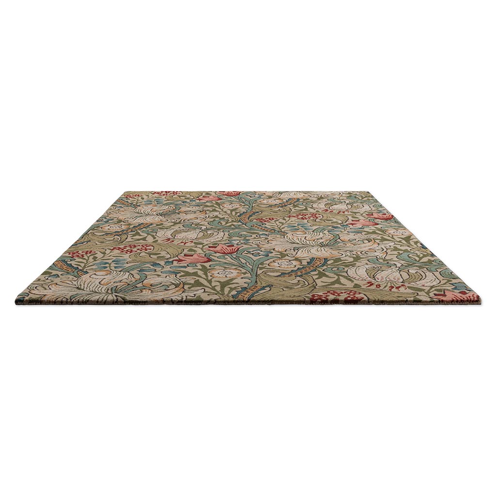 Dywan Golden Lily Green Red | Rozmiar: 250 × 350 cm