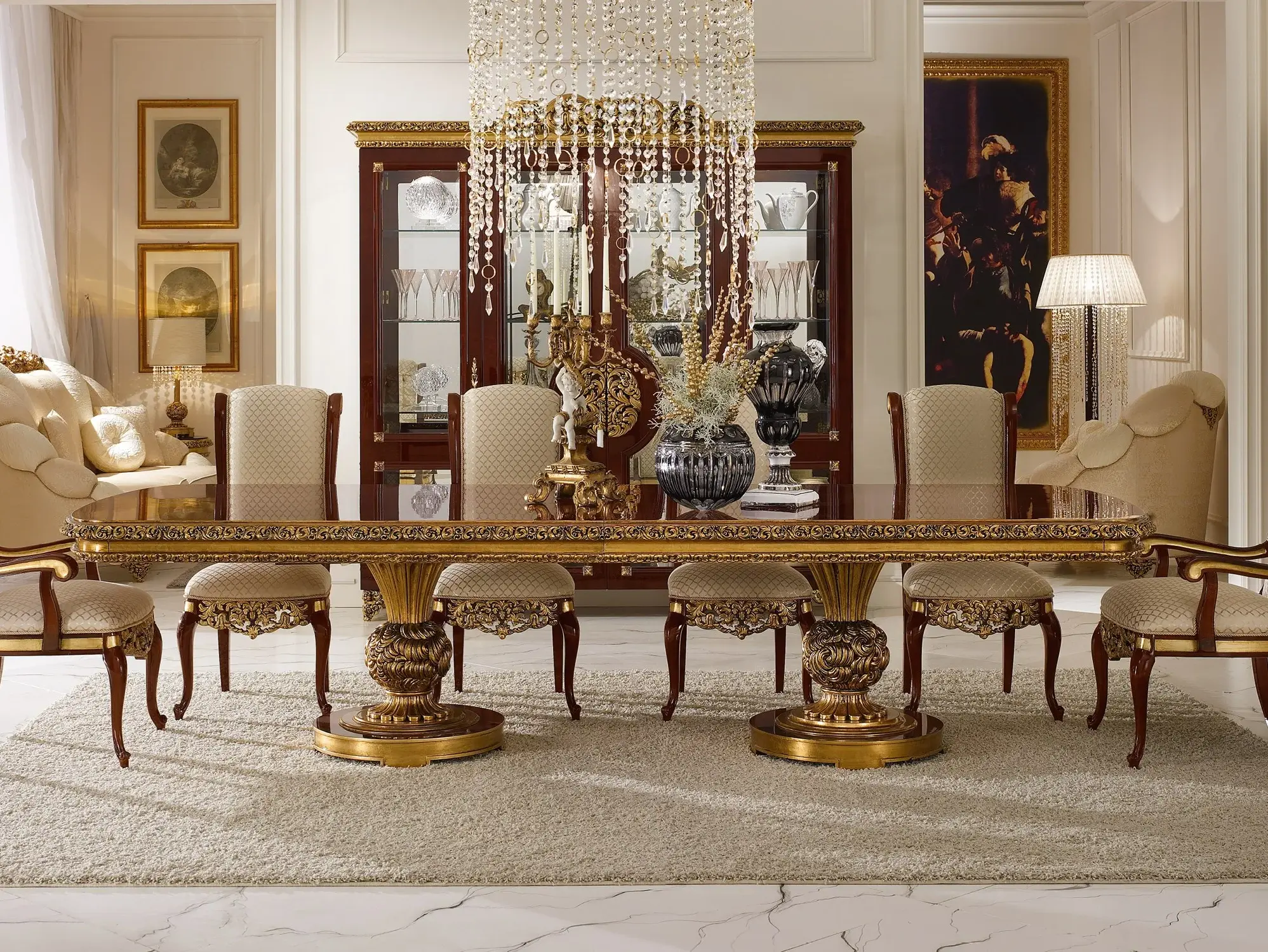 Klasyczny stół jadalniany Elegance | Konfiguracja: Stały