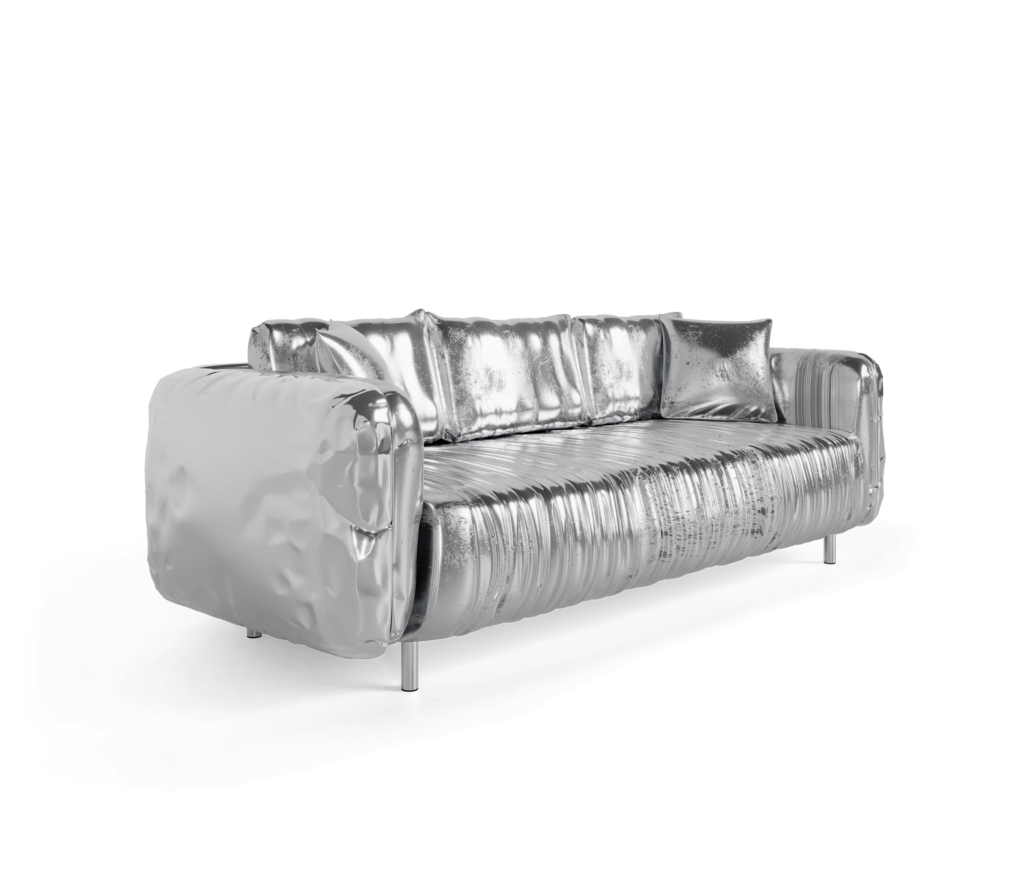 Srebrna sofa Imperia Luxe