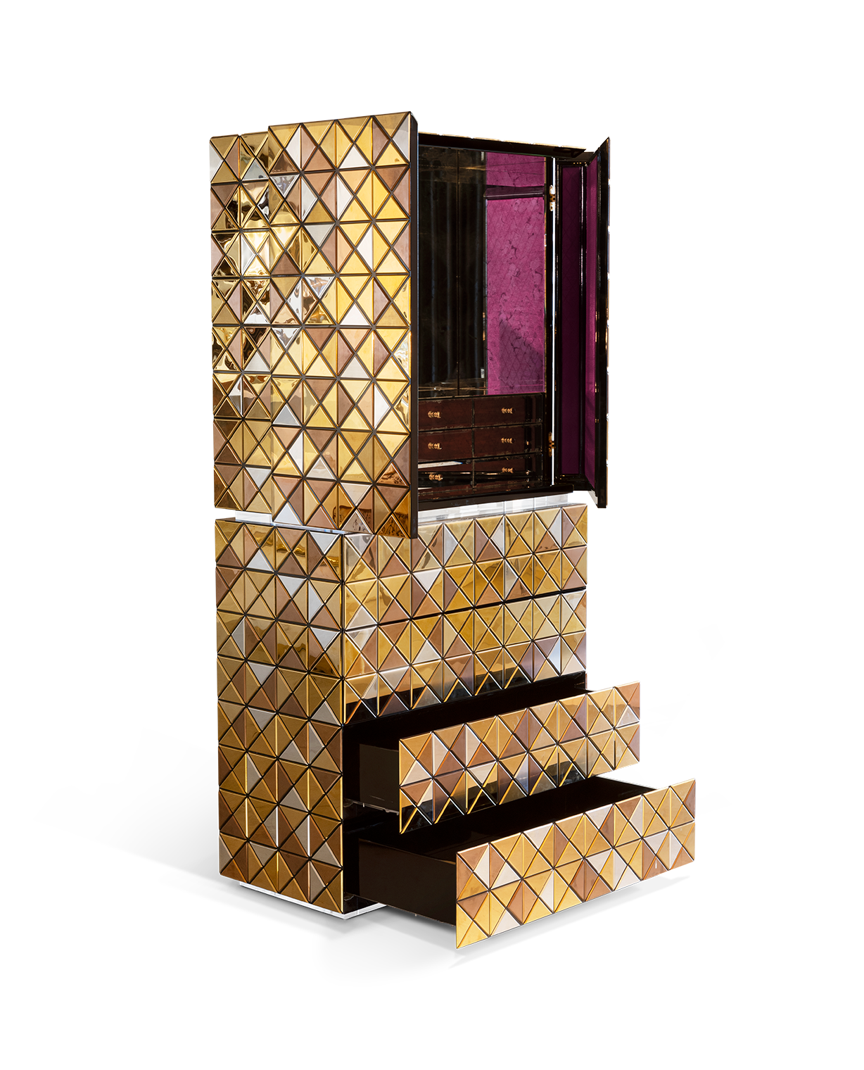 Złota szafka Mosaic II