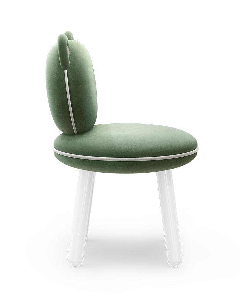 Zielone krzesełko Fluffy Bear