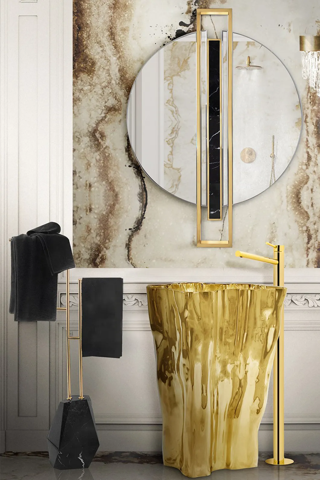 Wieszak na ręczniki Brilliance Black