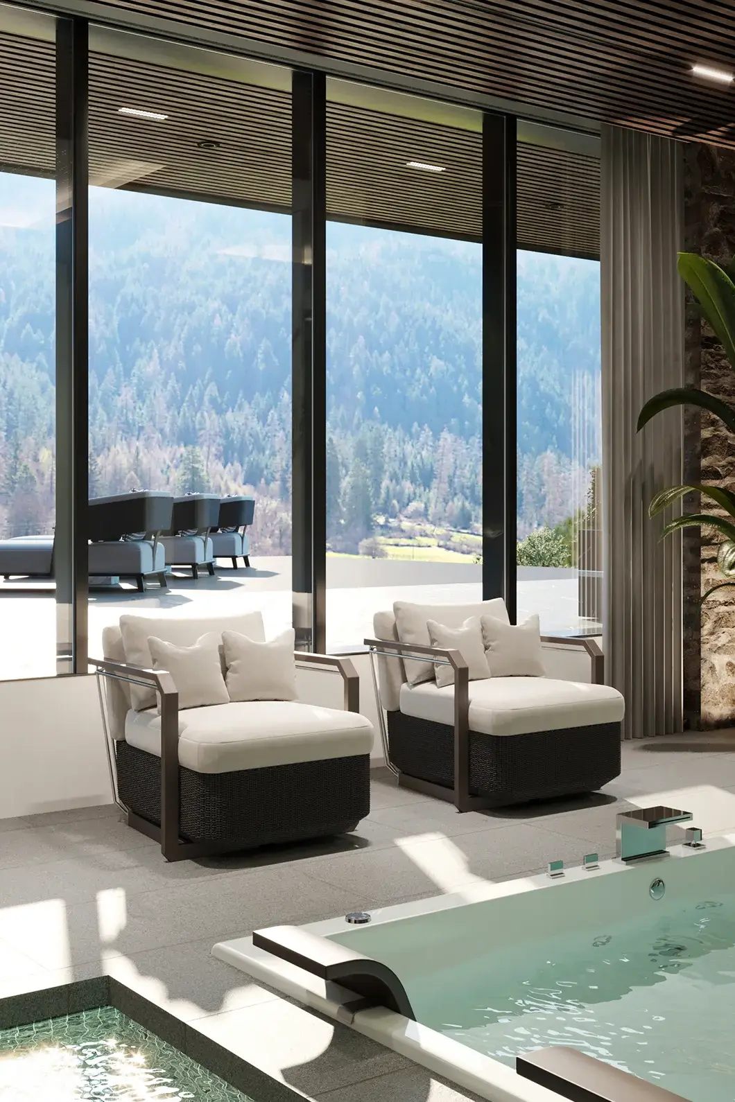 Szary fotel ogrodowy Heritage - 1