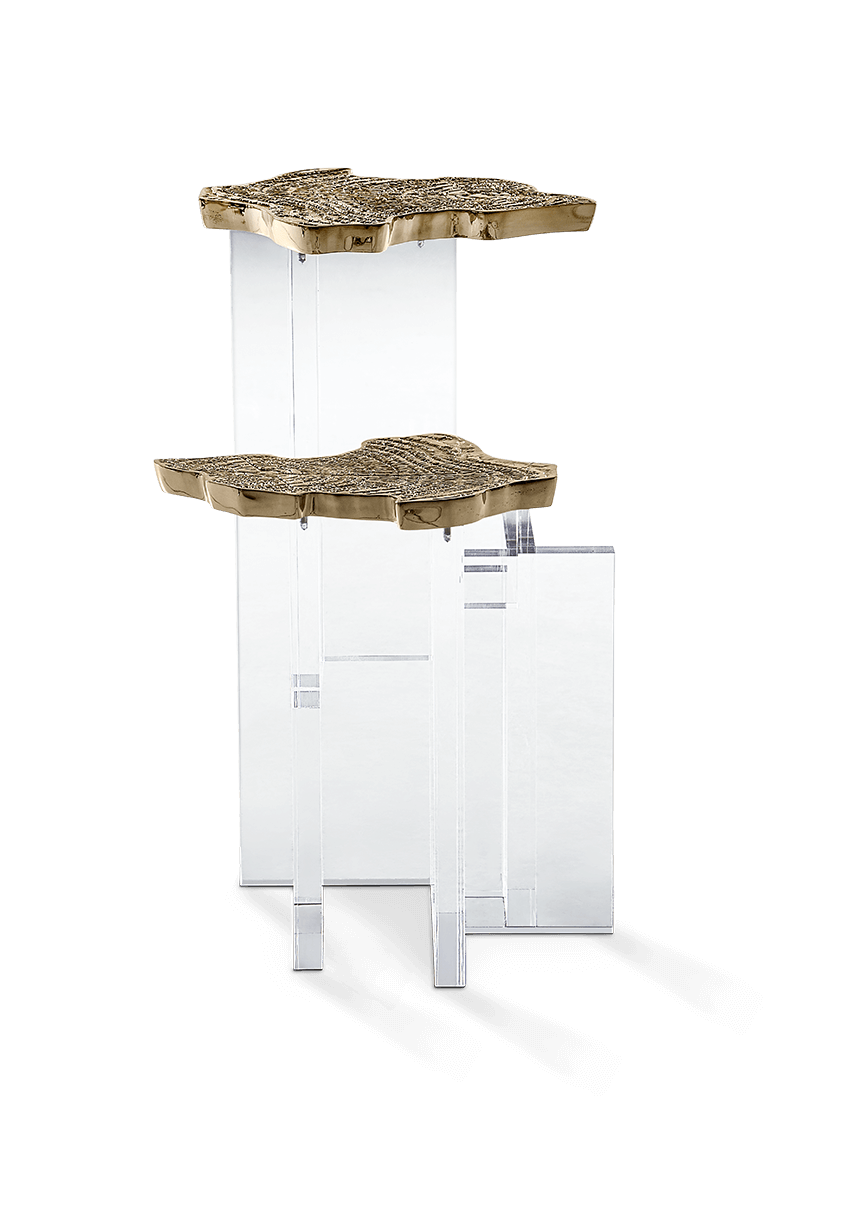 Złoty stolik boczny Orion