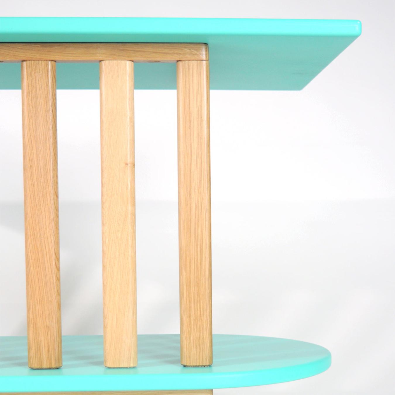 Zielony Dwupiętrowy Regał