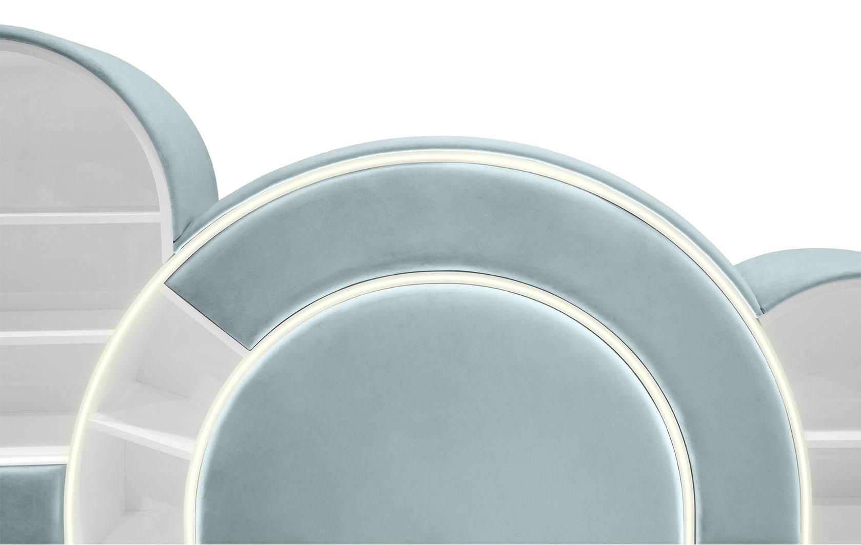 Niebieskie łóżko Bubblegum Marshmallow