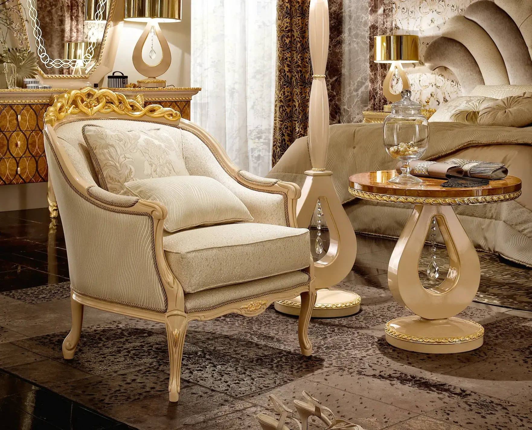 Luksusowe krzesło Harmony z podłokietnikami