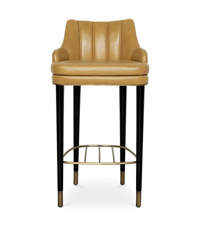 Krzesło barowe skórzane