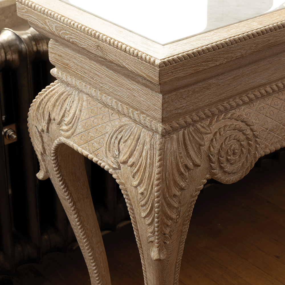 Mini konsola York Venetian White Oak