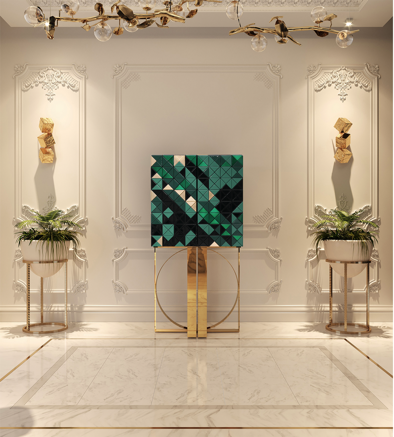 Zielona szafka Mosaic