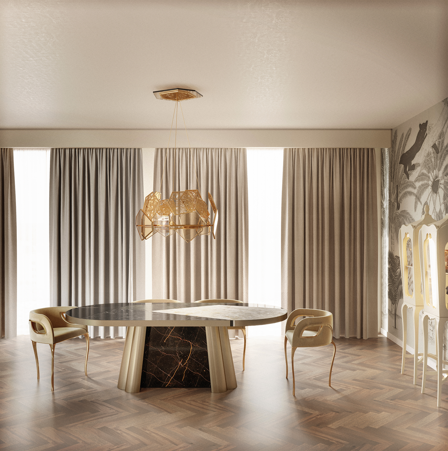 Krzesło akcentowe Chandra Luxe