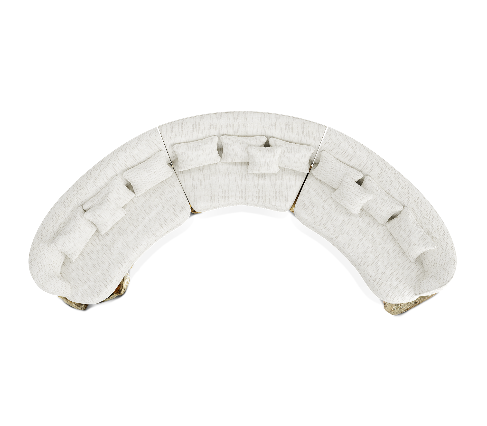 Zakładana biała sofa Angora