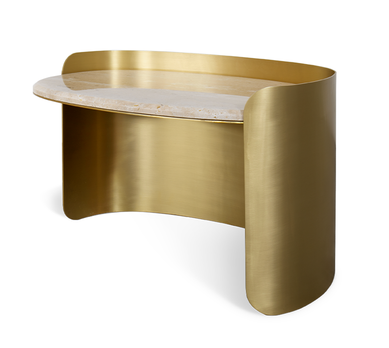 Owalny stolik boczny Franklin Scott