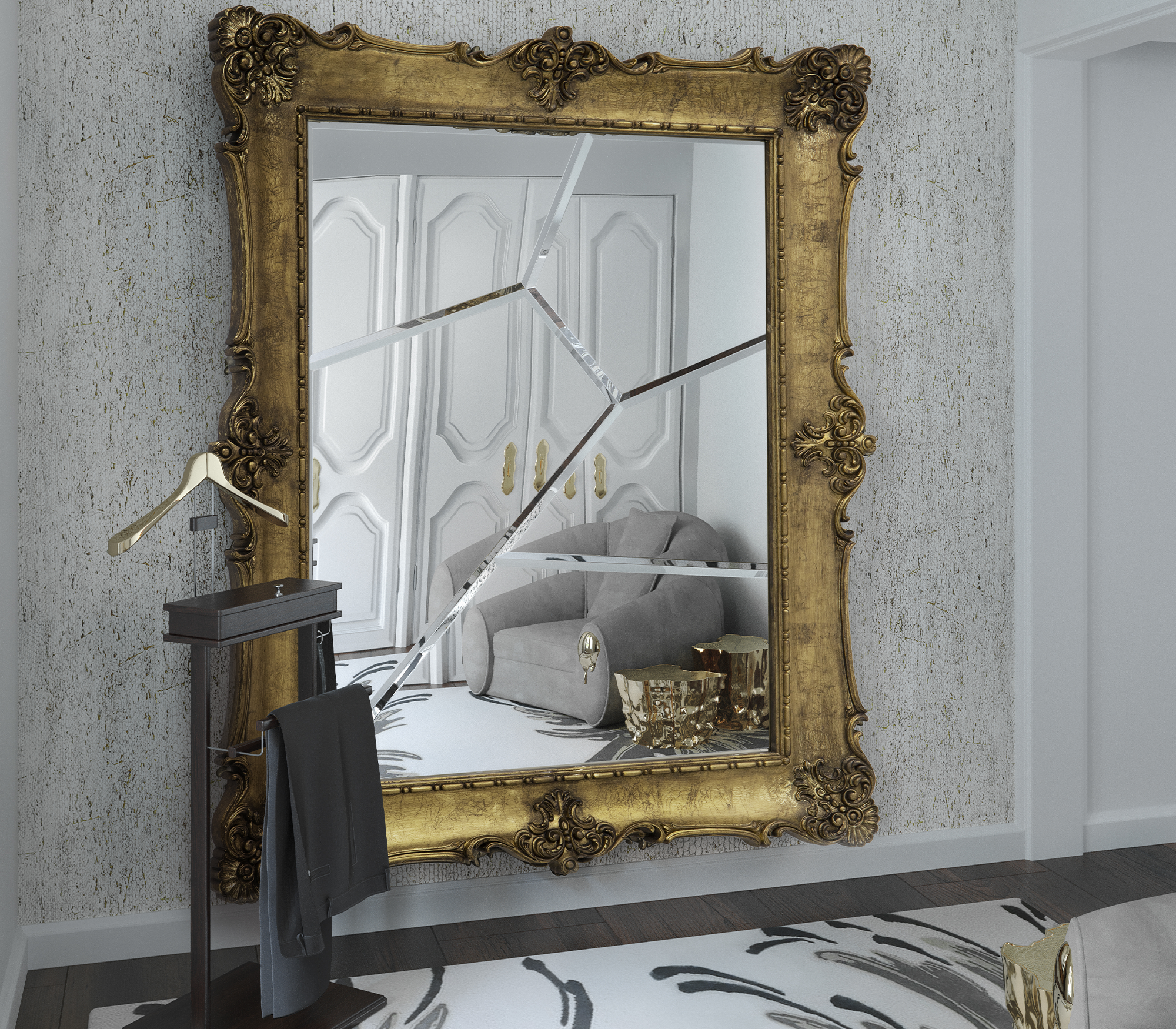 Lustro ścienne Dinis Fragment