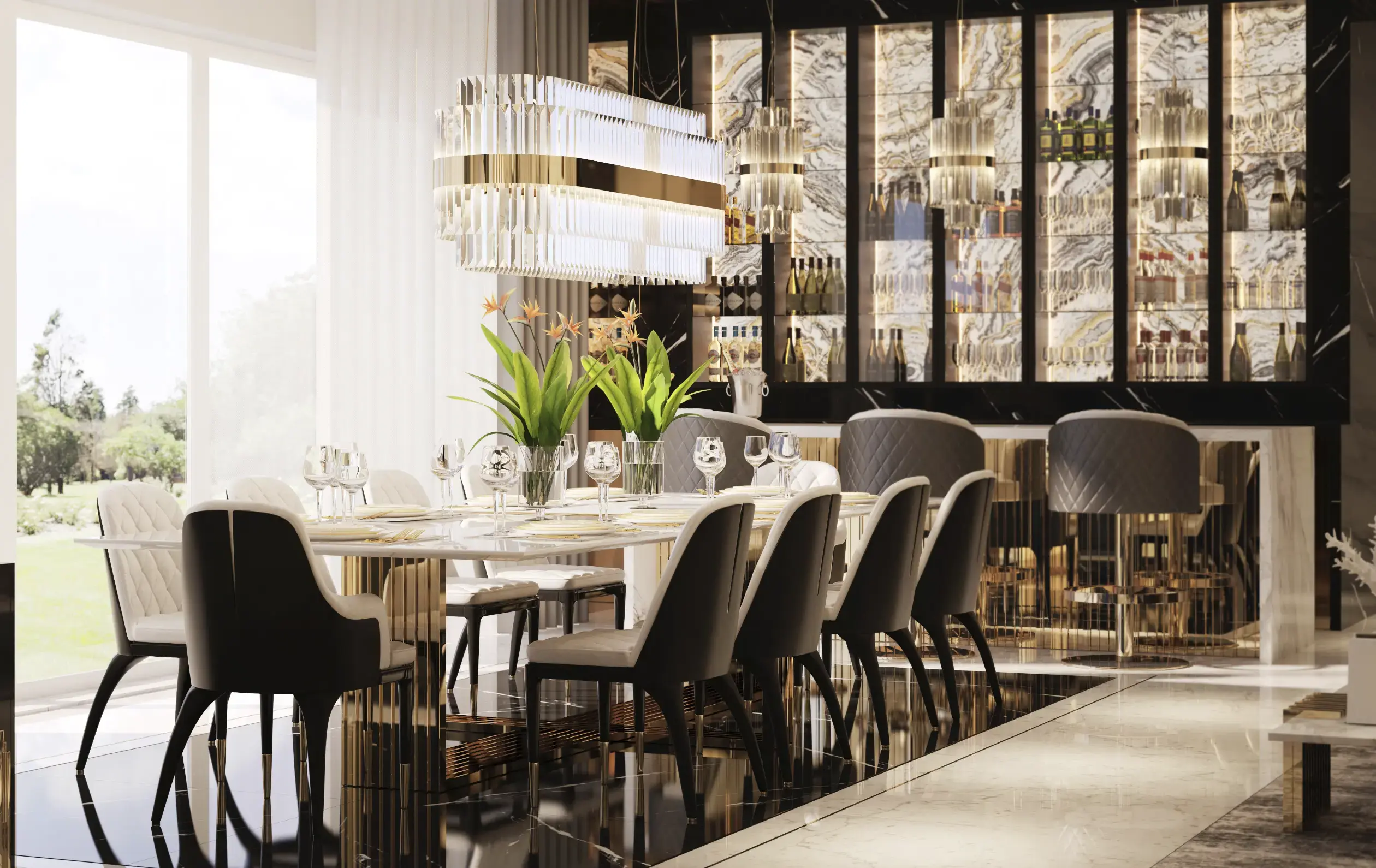 Obrotowy stołek barowy Luxe - 2