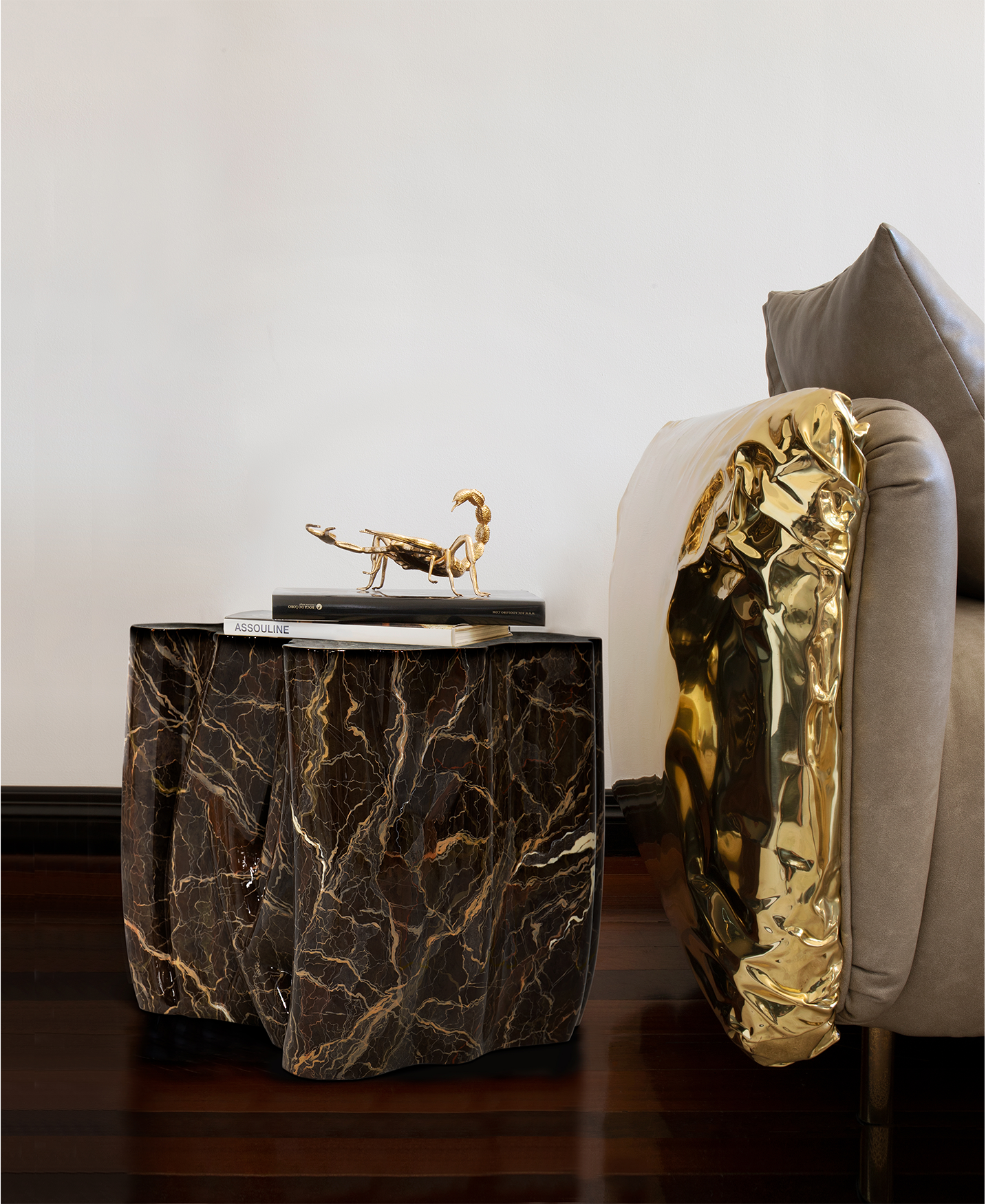 Brązowy stolik boczny Spectrum