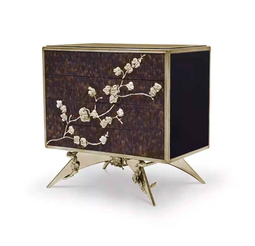 Szafka nocna Mirage z piór fioletowych