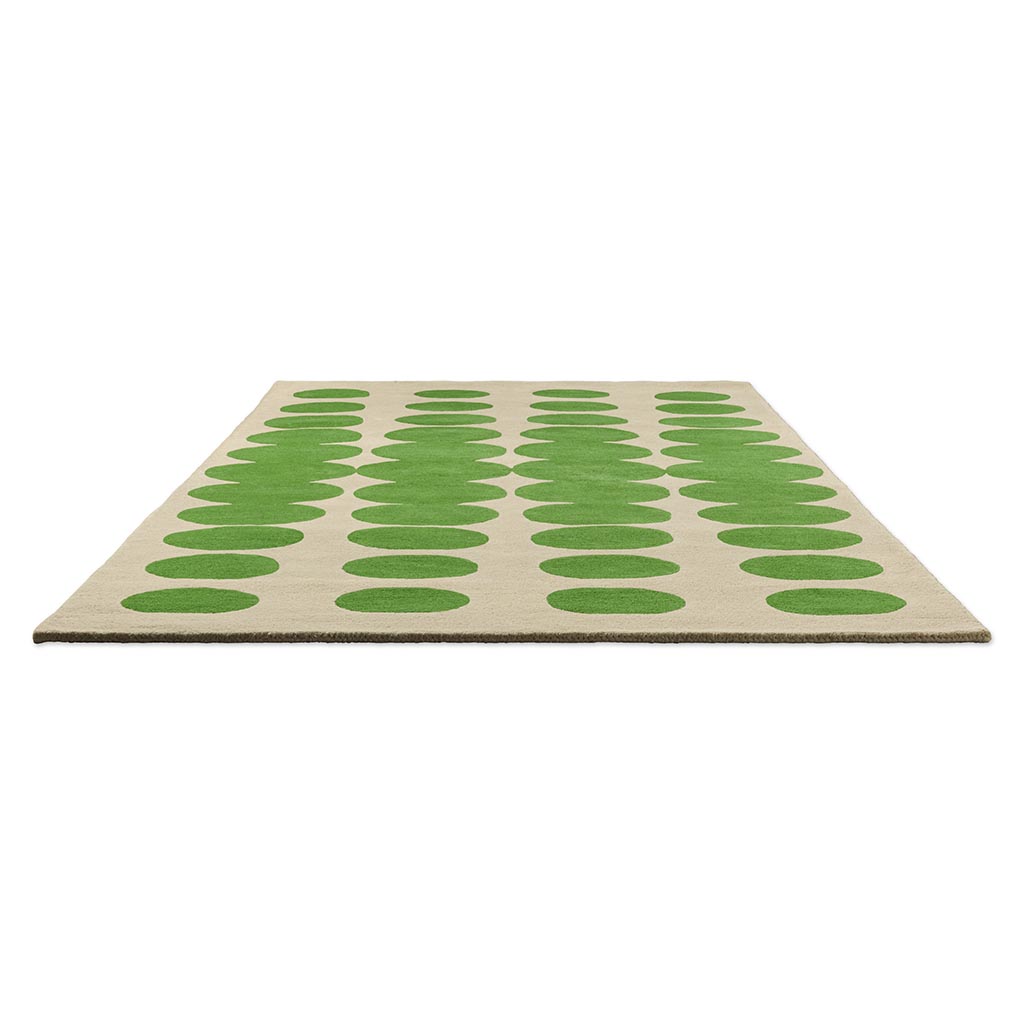 Dywan Optical Oval Green/Cream