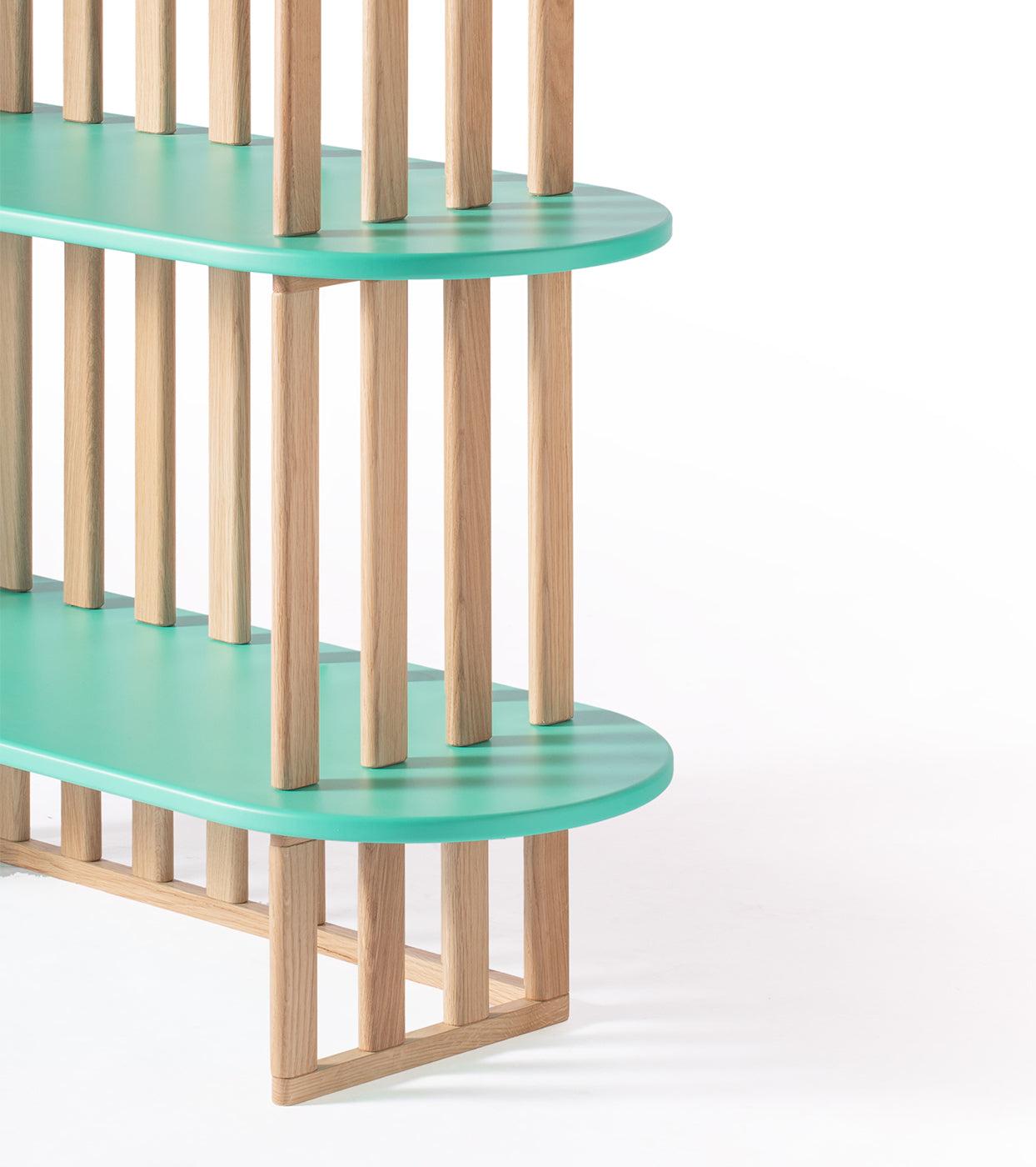 Zielony Czteropółkowy Regał