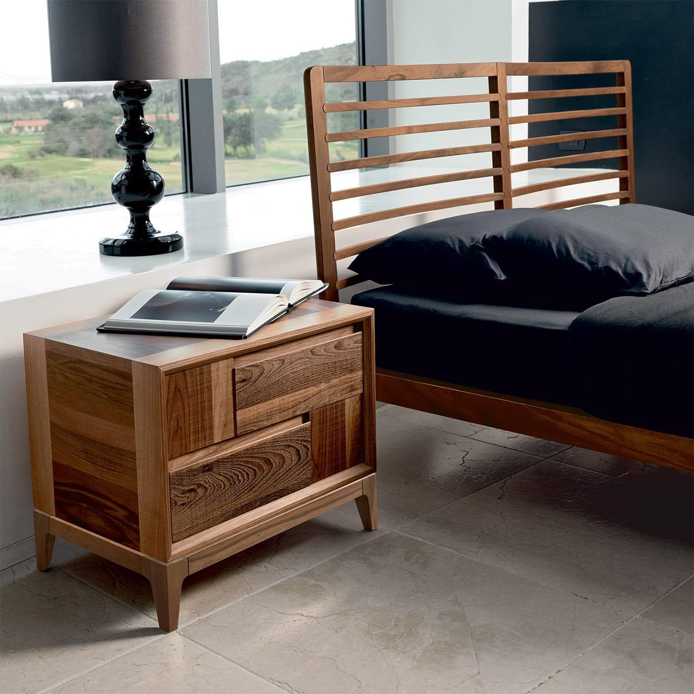 Brązowa szafka nocna Trama e ordito