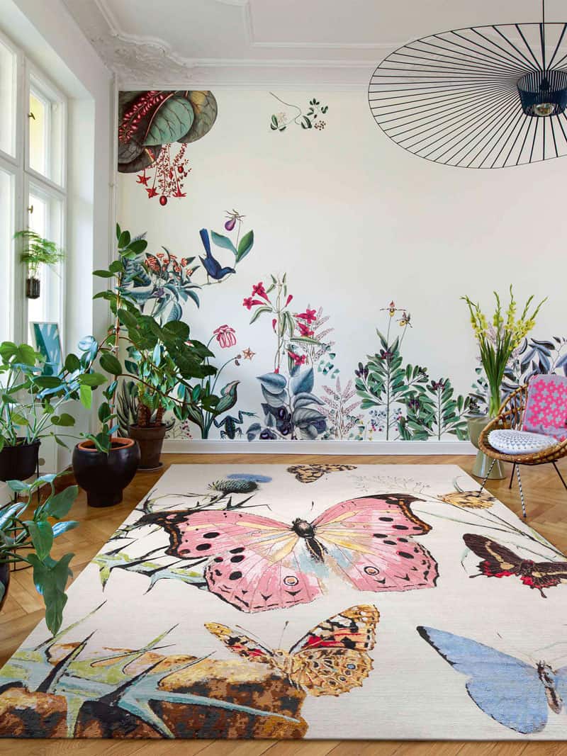 Dywan Butterfly No. 01 Original on GreyWhite | Rozmiar: 305 x 427 cm
